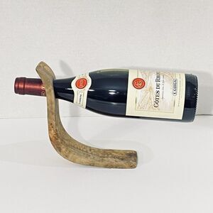 NAPASTYLE Wine Bottle Stand Olive Wood Handmade Bottle Holder for One Bottle